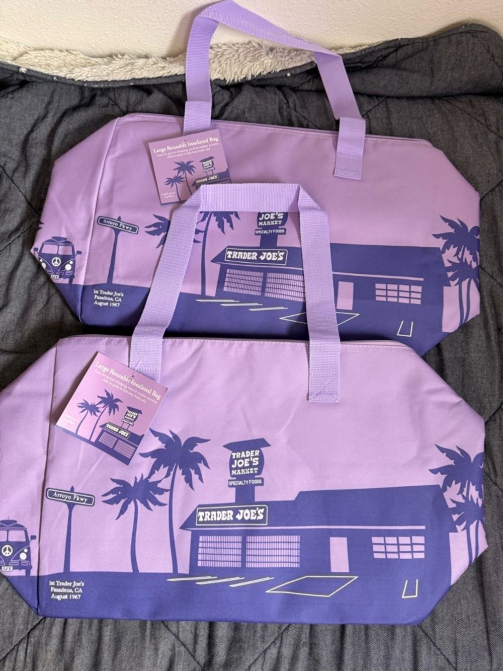 Trader Joe's Lavender Reusable Weekend Bag